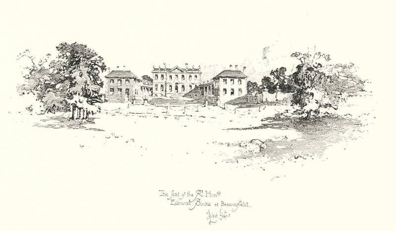 La residenza di Edmund Burke, Beaconsfield da Herbert (after) Railton