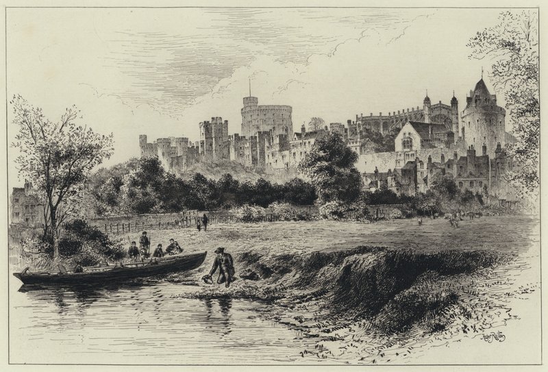 Castello di Windsor dalla riva del Berkshire da Herbert (after) Railton