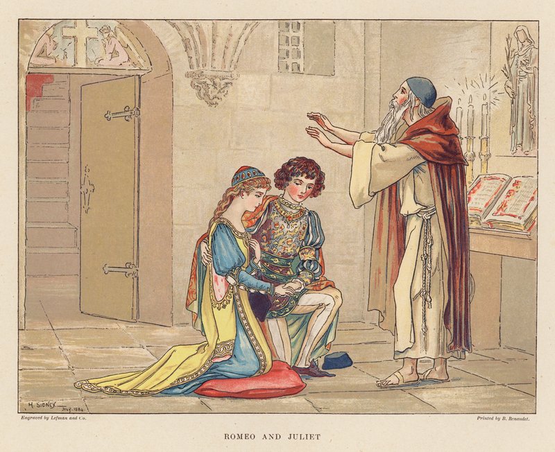 Shakespeare per i giovani: Romeo e Giulietta da Herbert (after) Sidney