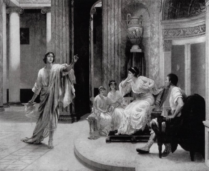 Il poeta romano Virgilio declama all