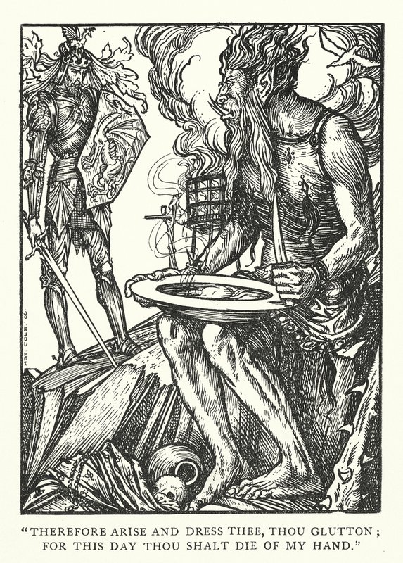 Il Gigante di San Michele (incisione) da Herbert Cole