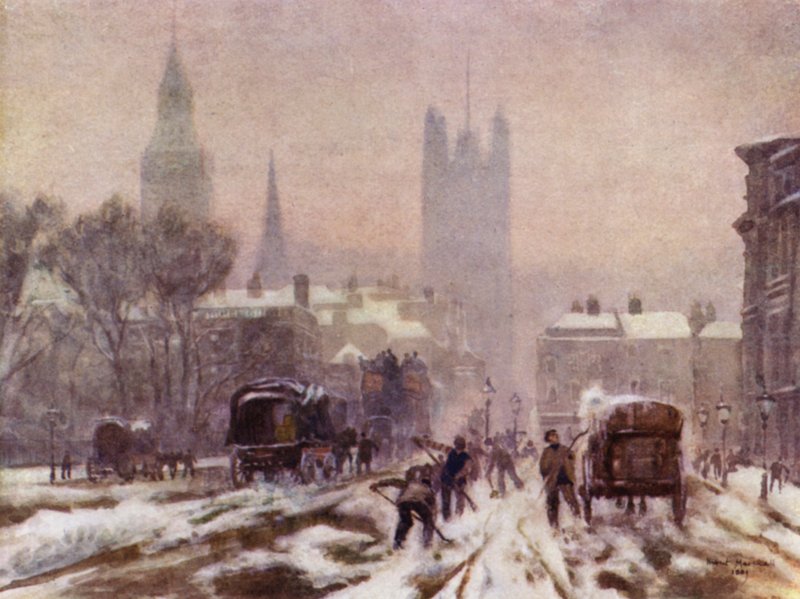 Una Mattina Nevosa, Whitehall da Herbert Menzies (after) Marshall