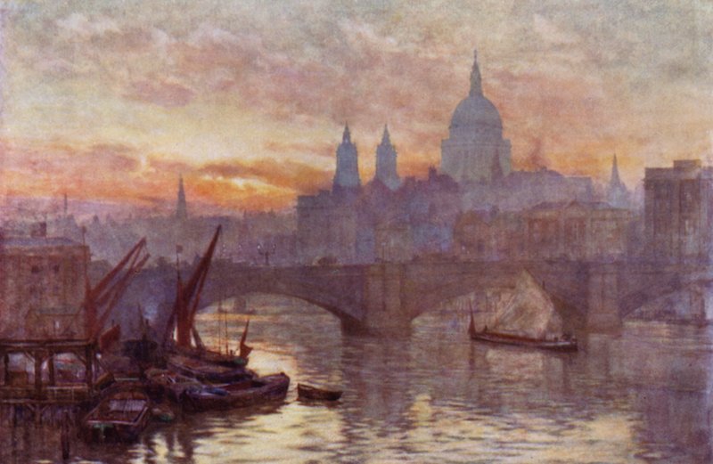 Ponte di Southwark e Cattedrale di San Paolo da Herbert Menzies (after) Marshall