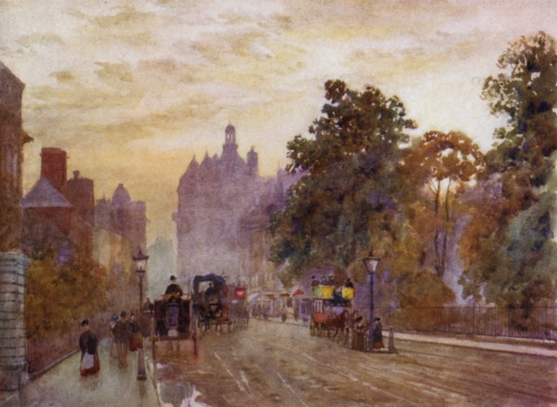 Verso ovest da Hyde Park Corner da Herbert Menzies (after) Marshall