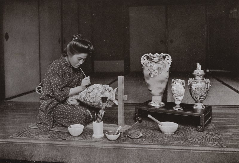 Un pittore di ceramiche da Herbert Ponting