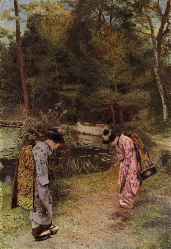 Saluti nel vecchio giardino di Kinkakuji da Herbert Ponting