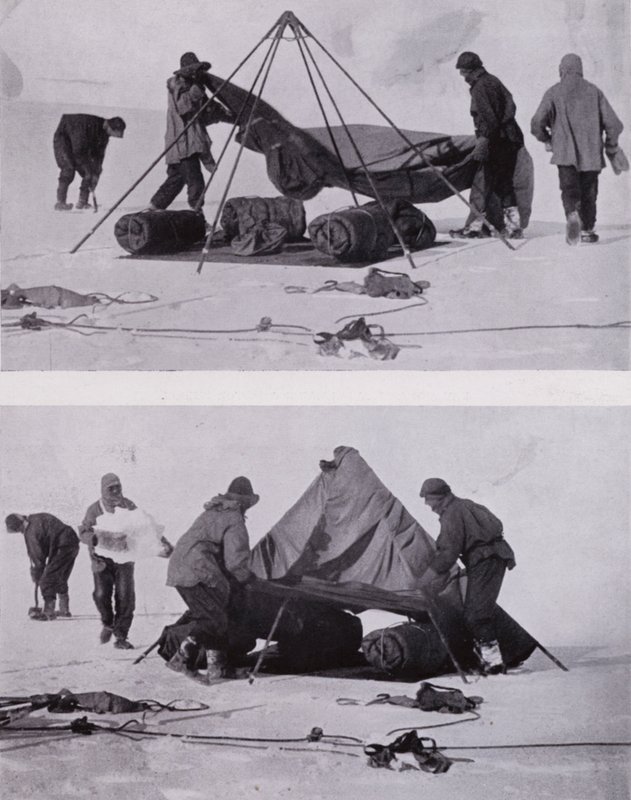 Montare la tenda da Herbert Ponting