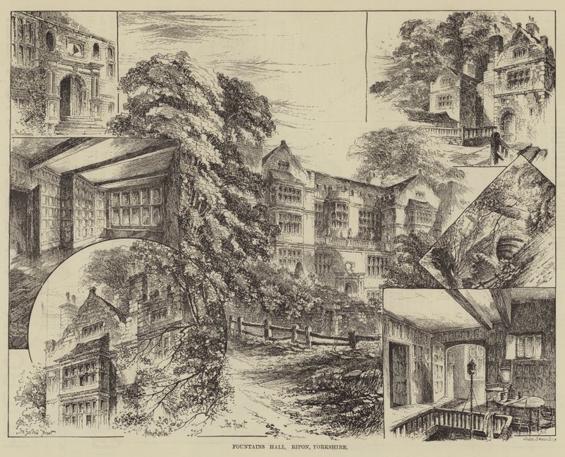 Fountains Hall, Ripon, Yorkshire da Herbert Railton
