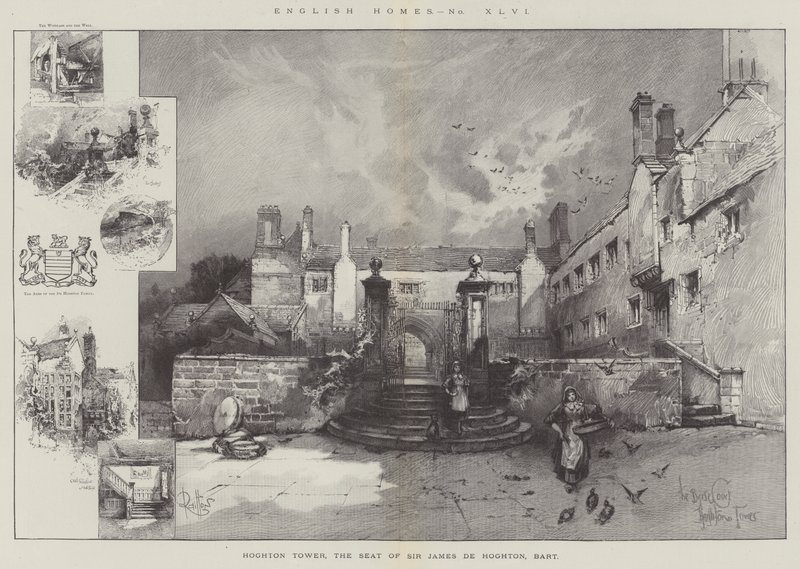 Hoghton Tower, la residenza di Sir James de Hoghton, baronetto da Herbert Railton