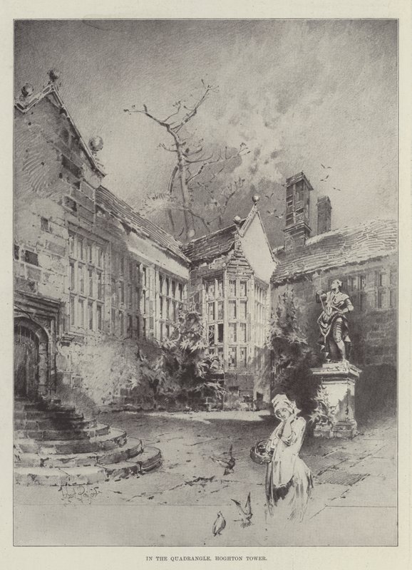 Nel cortile, Hoghton Tower da Herbert Railton