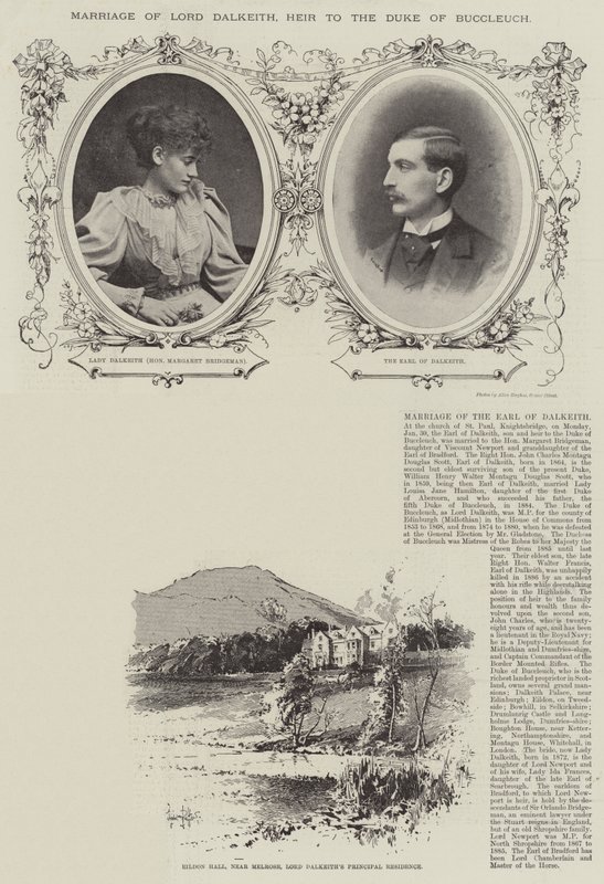Matrimonio di Lord Dalkeith, erede del Duca di Buccleuch da Herbert Railton