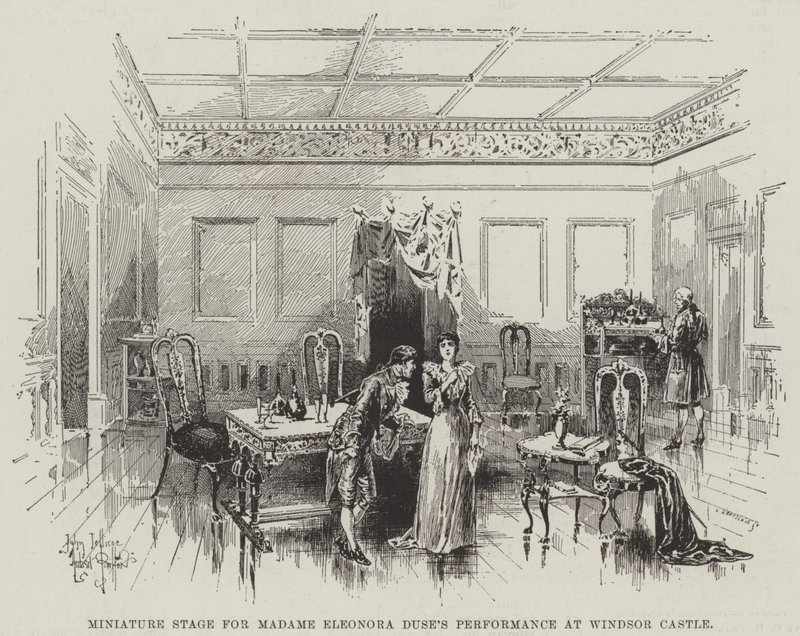 Palcoscenico in Miniatura per la Performance di Madame Eleonora Duse al Castello di Windsor da Herbert Railton