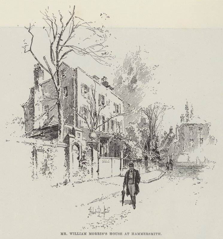 La casa del signor William Morris a Hammersmith da Herbert Railton