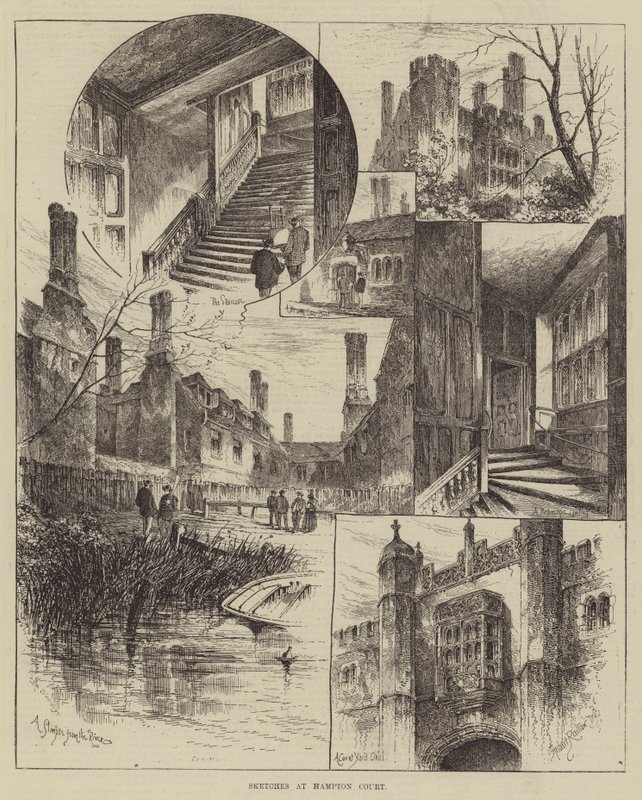 Schizzi a Hampton Court da Herbert Railton