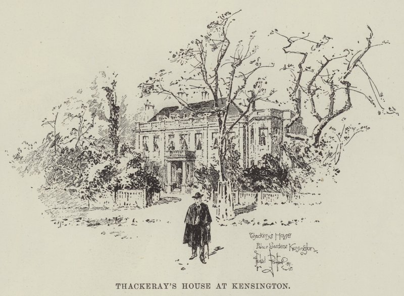 La casa di Thackeray a Kensington da Herbert Railton