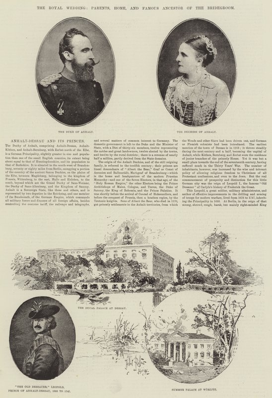 Il matrimonio reale, genitori, casa e famoso antenato dello sposo da Herbert Railton