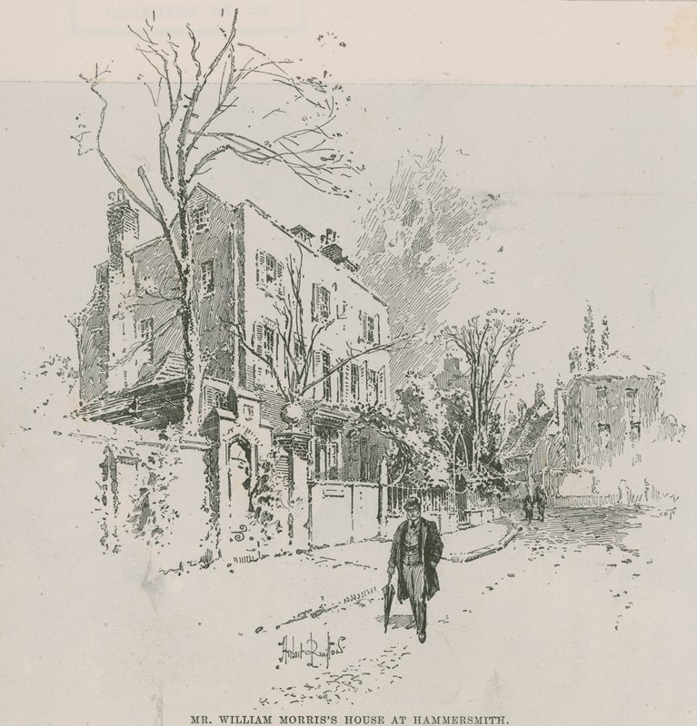 La casa di William Morris a Hammersmith da Herbert Railton