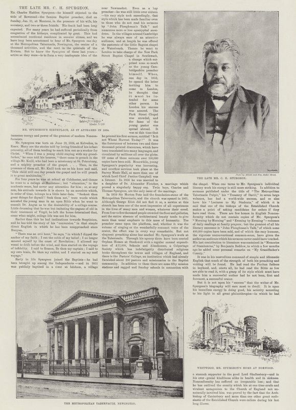 Il defunto Mr C H Spurgeon da Herbert Railton