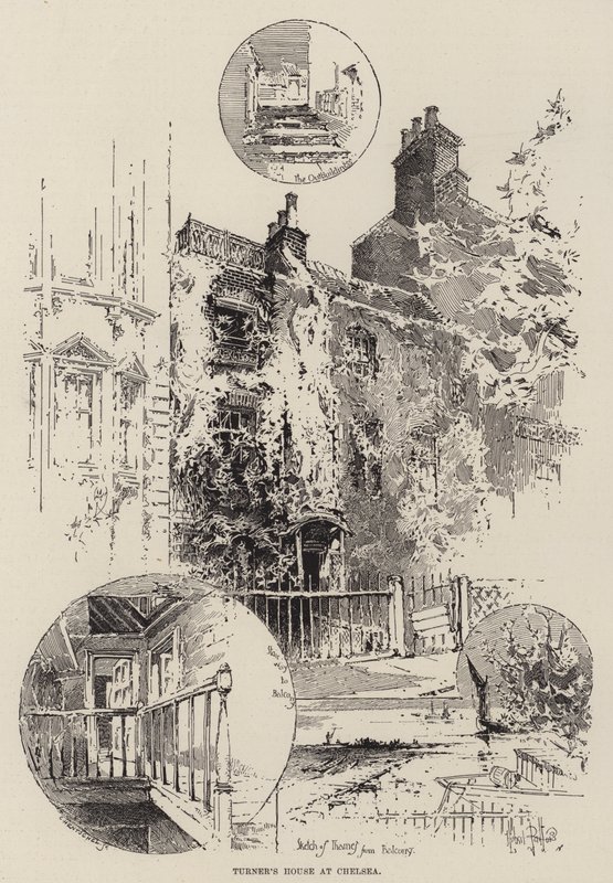 Casa di Turner a Chelsea da Herbert Railton