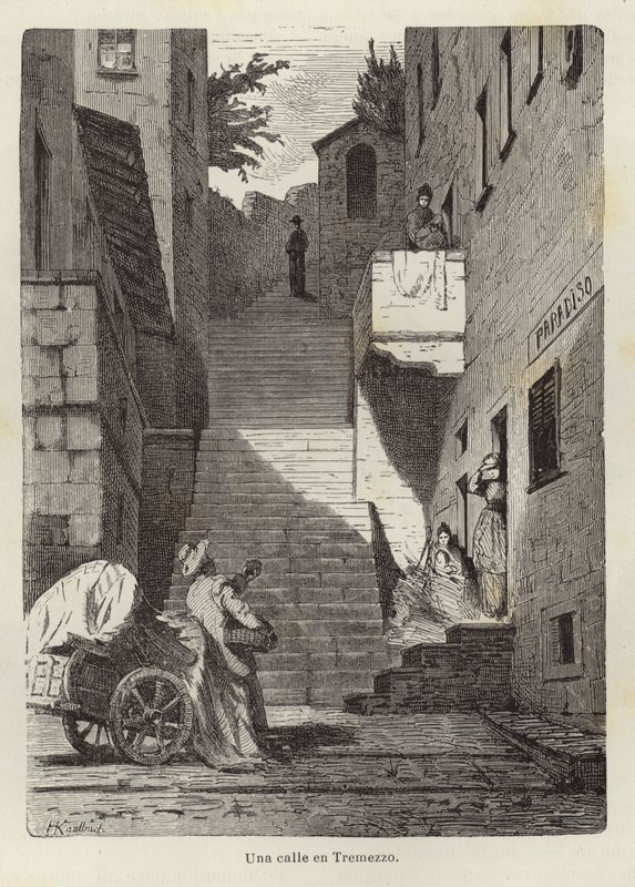 Una strada a Tremezzo da Hermann Kaulbach