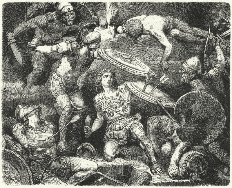 La vita di Alessandro Magno in pericolo da Hermann Vogel