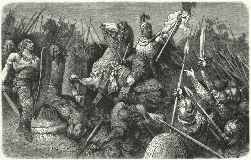 Belisario che attacca gli Ostrogoti a Roma, 536 da Hermann Vogel