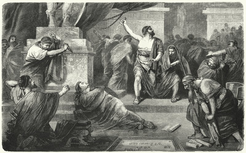 Bruto sul corpo di Giulio Cesare, 44 a.C. da Hermann Vogel