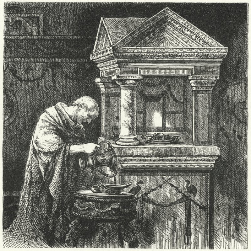 Offerte in un tempio nell
