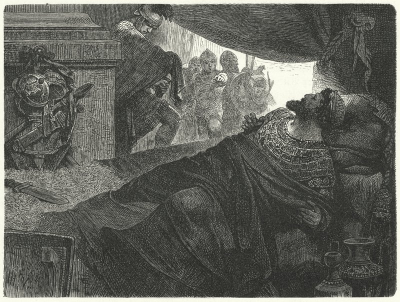 Mitridate VI del Ponto tenta di suicidarsi prendendo veleno, 63 a.C. da Hermann Vogel