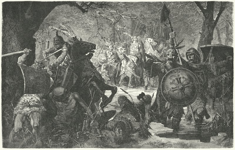 La crociata di Ottocaro II di Boemia contro i pagani Prussiani, 1255 da Hermann Vogel