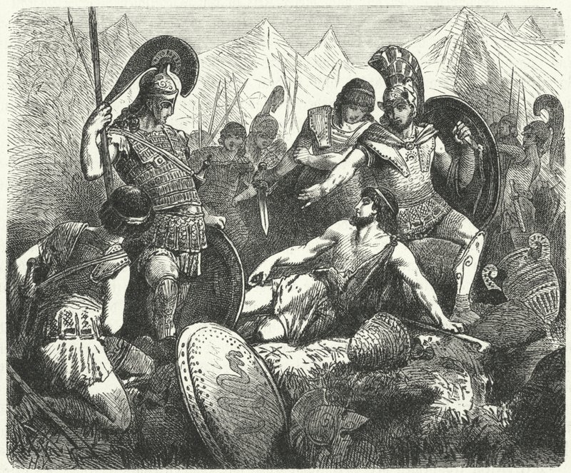 Morte sacrificale di Codro, re di Atene da Hermann Vogel
