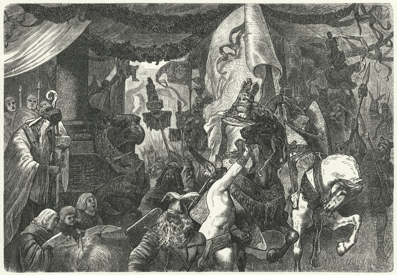 Teodorico il Grande, re degli Ostrogoti, entra a Roma da Hermann Vogel