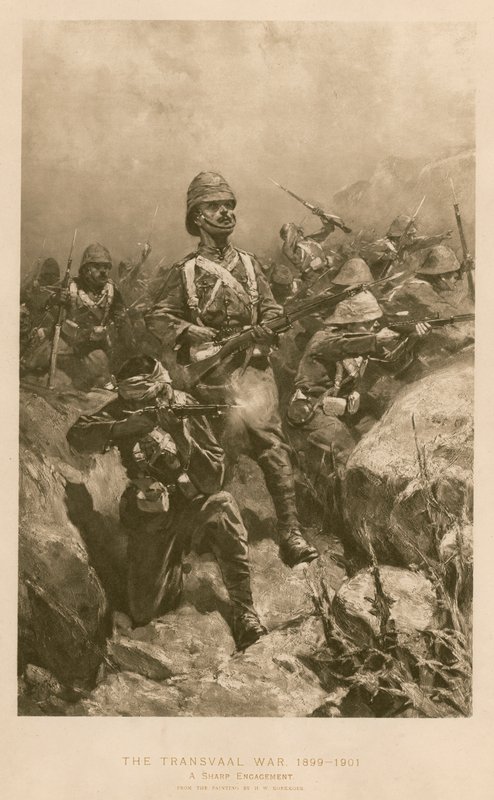 Un aspro scontro: battaglia durante la guerra boera da Hermanus Willem (after) Koekkoek