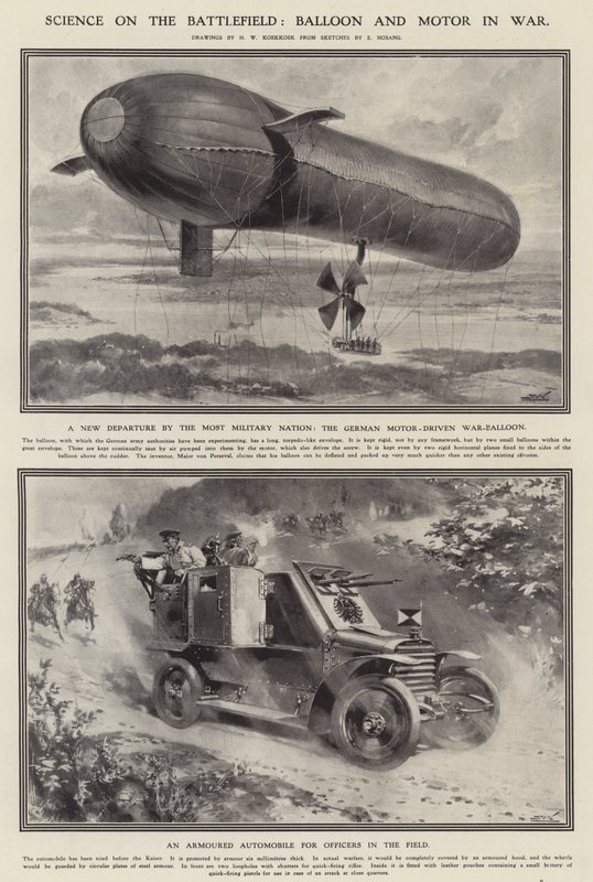 Scienza sul campo di battaglia: pallone e motore in guerra da Hermanus Willem (after) Koekkoek