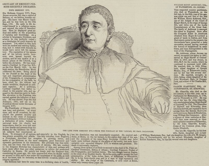 Necrologio di persone eminenti recentemente decedute da Hippolyte Delaroche