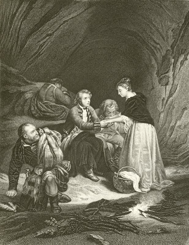 Carlo Edoardo (il Pretendente) e Flora Macdonald da Hippolyte Delaroche