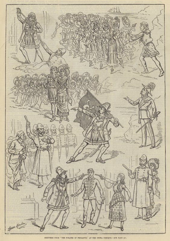Schizzi da I Pirati di Penzance, all