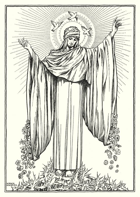 Illustrazione del Discorso della montagna (incisione) da Horace J. Knowles