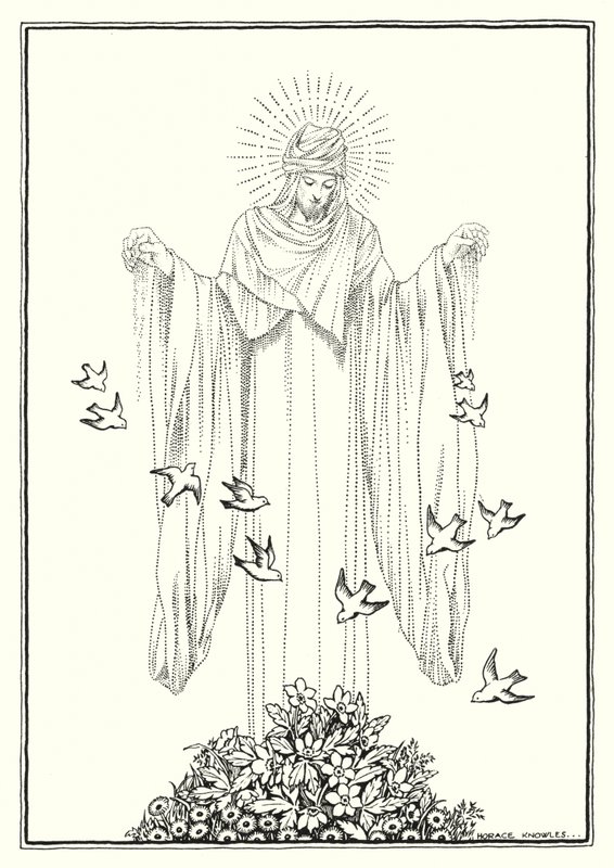 Illustrazione del Discorso della montagna (incisione) da Horace J. Knowles