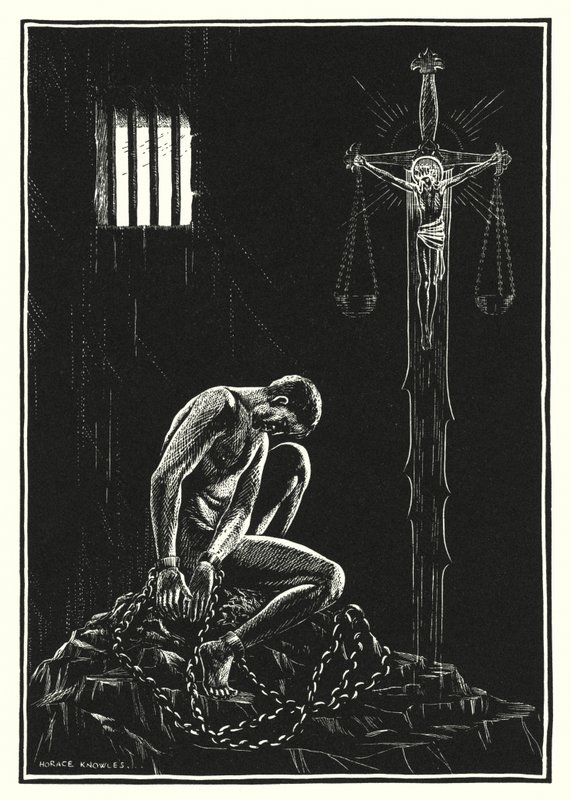 Illustrazione del Discorso della montagna (incisione) da Horace J. Knowles
