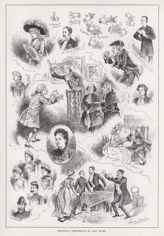 Spettacolo Teatrale di Muti Sordi (incisione) da Horace Morehen