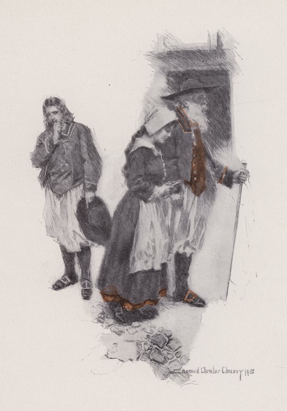 Illustrazione per Evangeline, A Tale of Arcadie, di Henry Wadsworth Longfellow da Howard Chandler (after) Christy