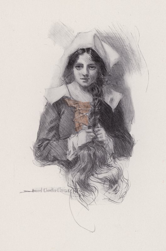 Illustrazione per Evangeline, A Tale of Arcadie, di Henry Wadsworth Longfellow da Howard Chandler (after) Christy