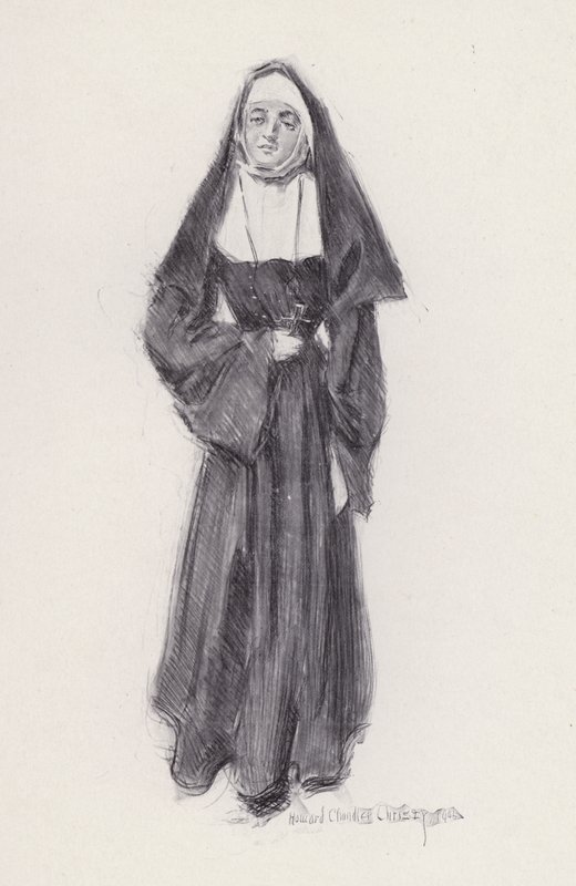 Illustrazione per Evangeline, A Tale of Arcadie, di Henry Wadsworth Longfellow da Howard Chandler (after) Christy