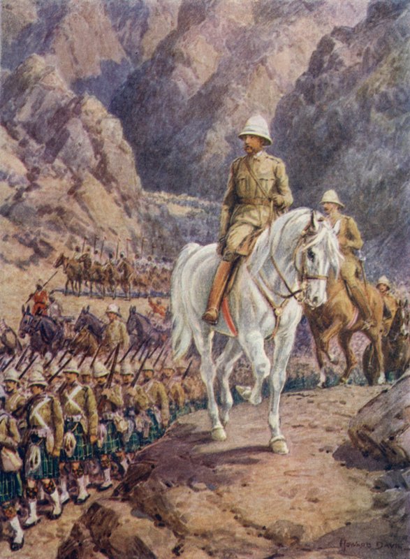 Lord Roberts, in marcia verso Kandahar da Howard Davie