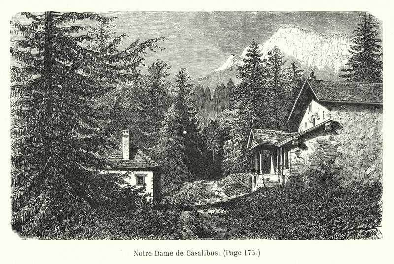 Illustrazione per Les Deux Robinsons de la Grande-Chartreuse (incisione) da Hubert Clerget