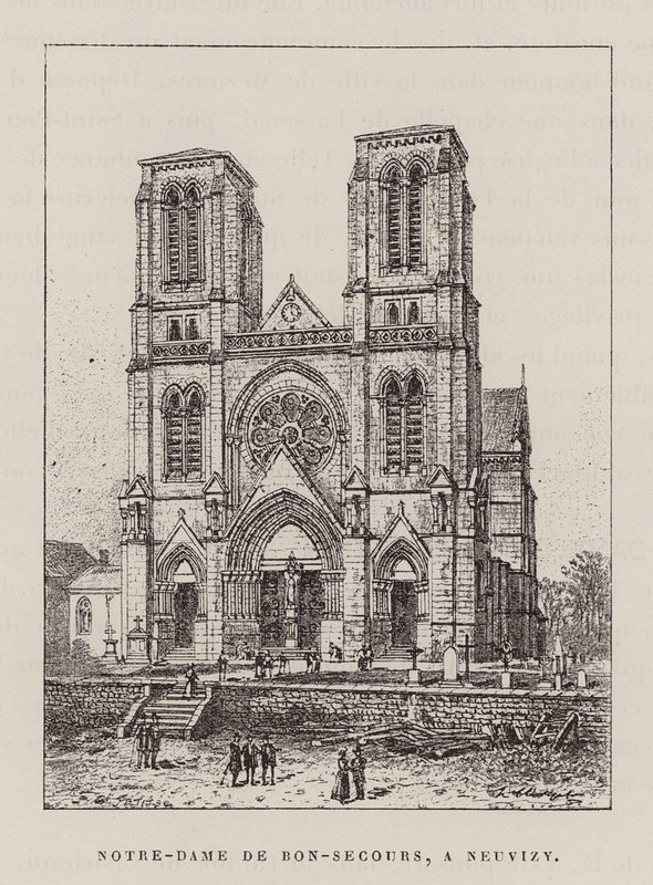 Notre-Dame De Bon-Secours, A Neuvizy (incisione) da Hubert Clerget
