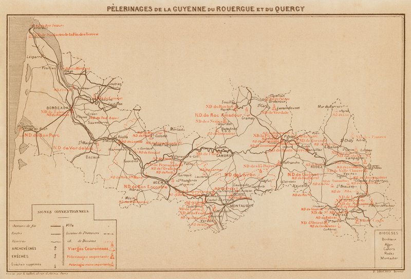Pellegrinaggi della Guyenne del Rouergue e del Quercy da Hubert Clerget