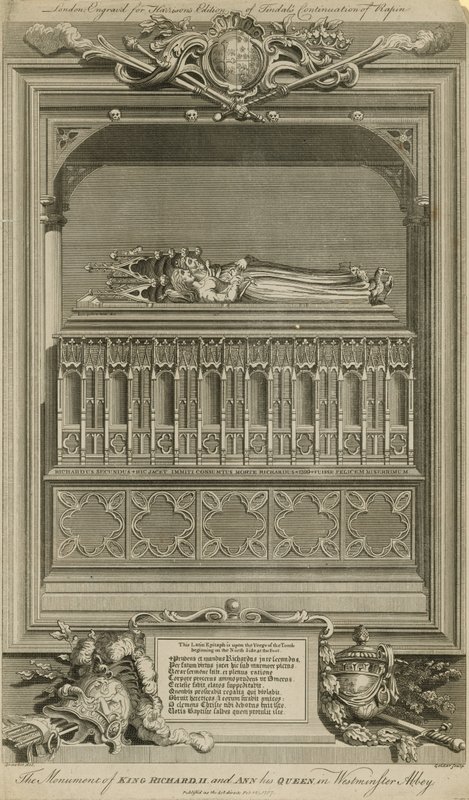 Il monumento del re Riccardo II e della regina Anna da Hubert Francois Gravelot