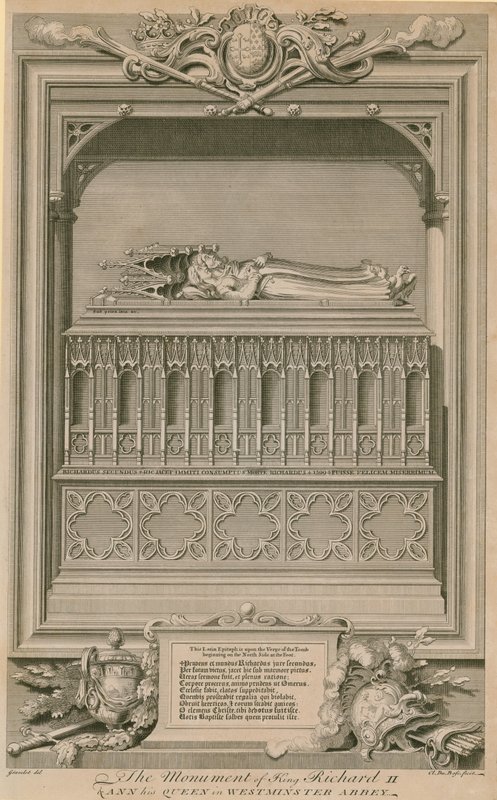 Il monumento del re Riccardo II e della regina Anna da Hubert Francois Gravelot